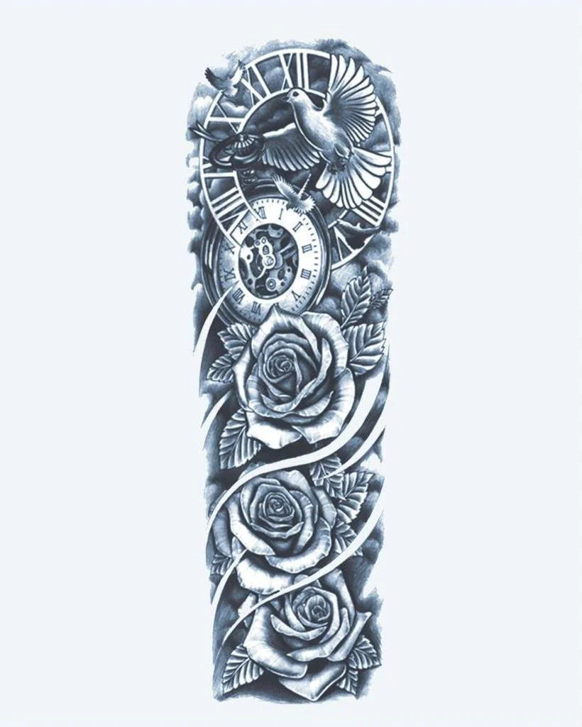 Clock, Dove &amp; Roses