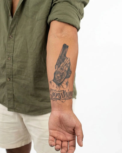 Praying Hands &amp; Pistol
