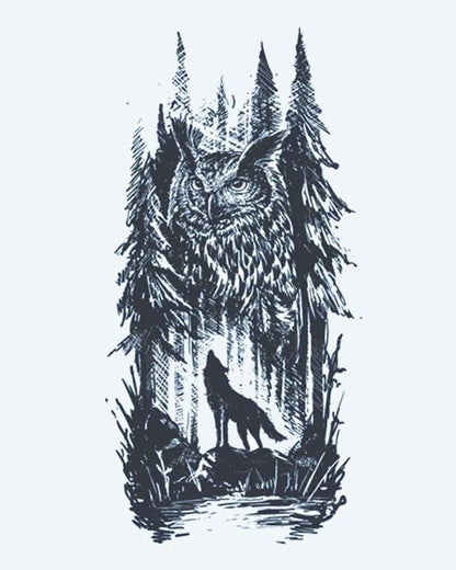 Forest Owl &amp; Wolf